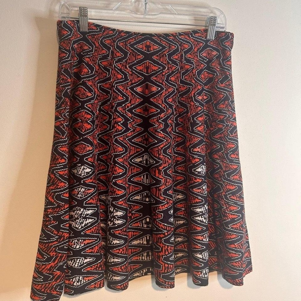 Nic and Zoe skirt retro looking orange and blue size medium
